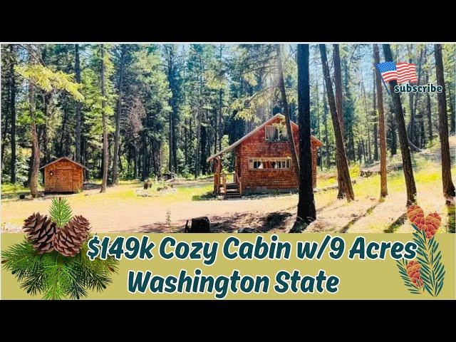 $149k Cozy Cabin w/9 Acre Forest, Isolate in Washington State