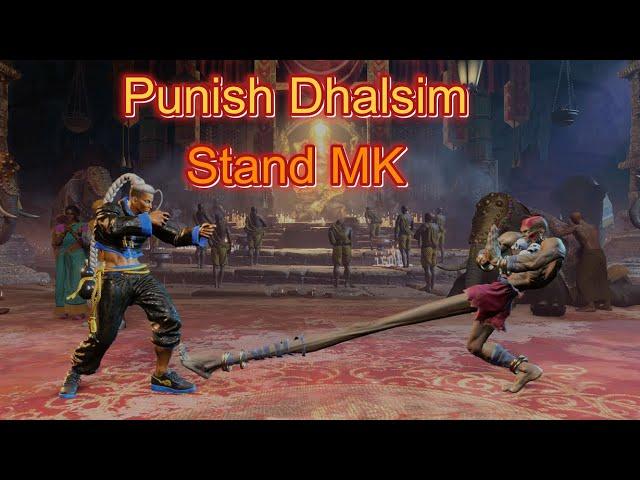 Street Fighter 6 - Jamie : How to Punish Dhalsim Stand MK