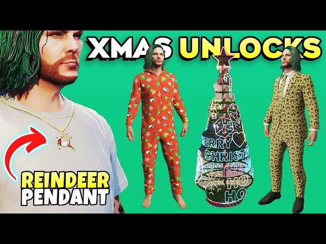 GTA 5 Online How to Unlock All NEW Xmas Clothing + Bonus Unlocks (Festive Penguin Onesie, Gold Star)