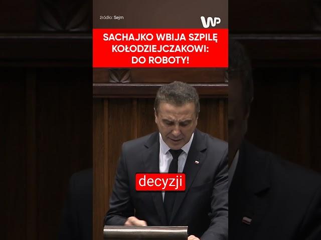 Nagle Sachajko zacytował mu Piłsudskiego. Wymowna reakcja Kołodziejczaka