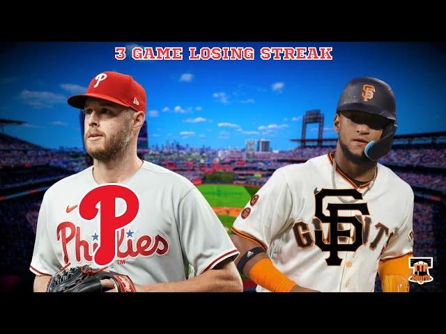 PHILLIES SHUT OUT IN EXTRA INNINGS AGAINST GIANTS!! 3 GAME LOSING STREAK!! OFFENSE HAS DISAPPEARED!