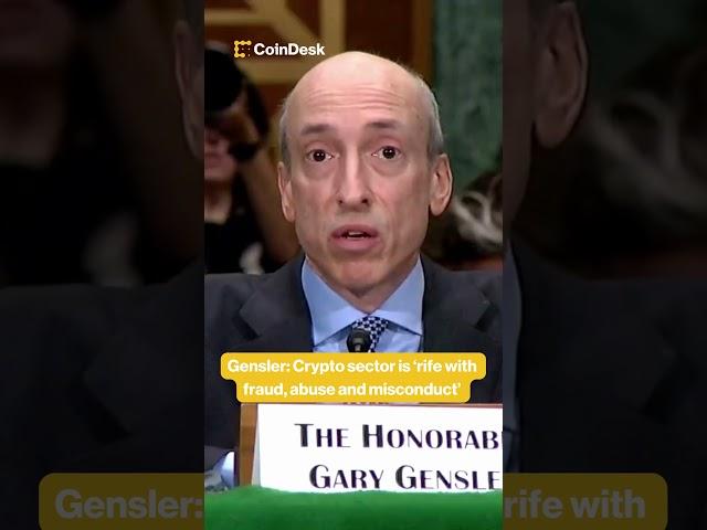 Gary Gensler: The crypto industry is "rife with fraud, abuse and misconduct" #crypto #bitcoin #sec