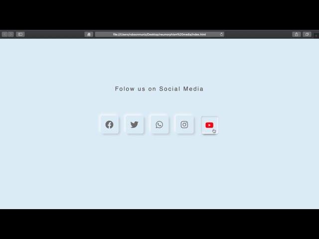 Social Media Icons Hover Effects | HTML & CSS