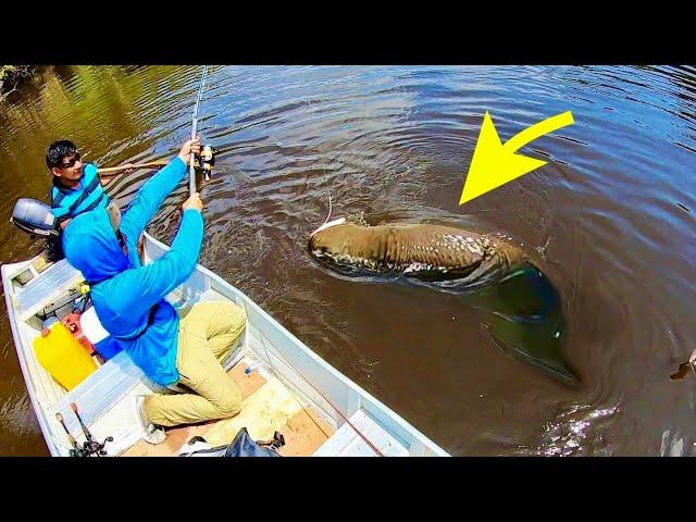 STRANGE SNAKE-LIKE MONSTER FISH in HIDDEN POND!! (RARE)