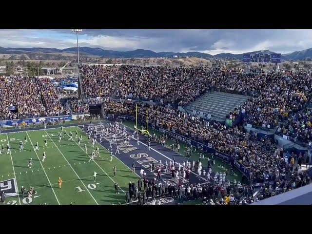 Montana State Bobcats run onto field before 123rd Brawl of the Wild