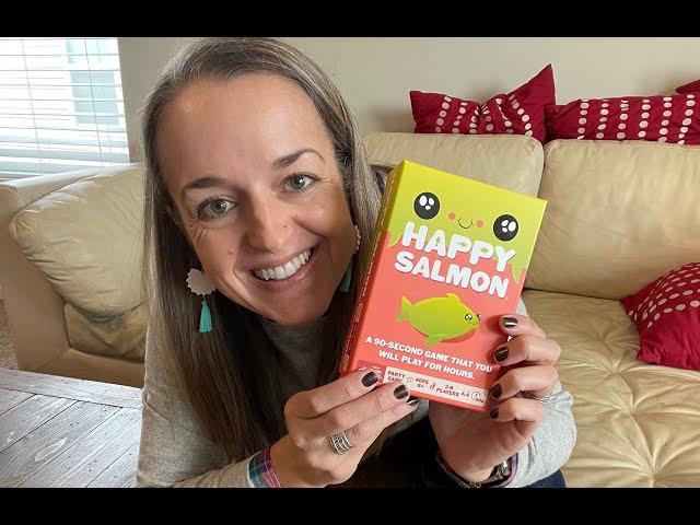 Exploding Kittens Happy Salmon Game- REVIEW- Noisy but so fun and so so fast!