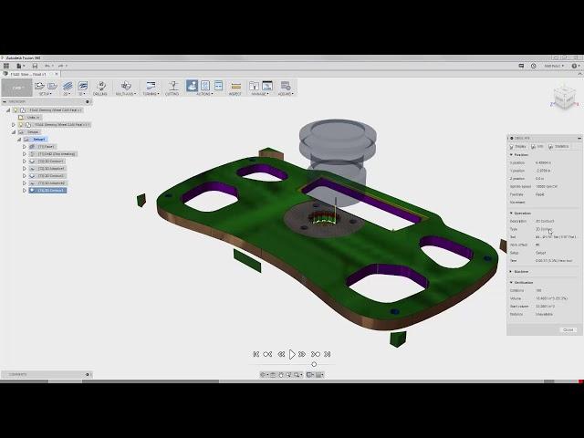 Toolpath simulation - Autodesk Fusion 360 Integrated CAD/CAM/CAE