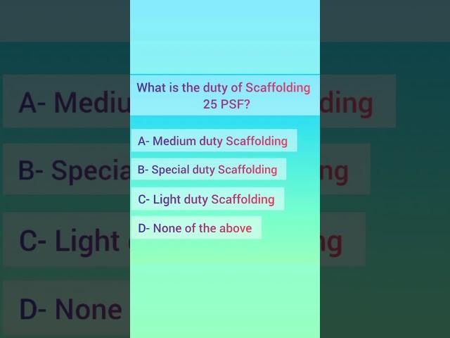 Scaffolding interview quiz #scaffold #scaffolding #supervisorexam#motivation #viralreels #scaffolder