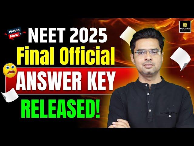 NEET 2025 Final Answer Key Out NTA NEET 2025 Latest News | Jitendra Sir #neet2025