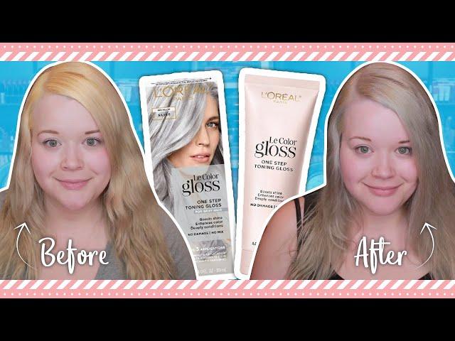 L'Oreal Paris Le Color Gloss One Step |  Silver Hair Color Treatment Try-On & Review