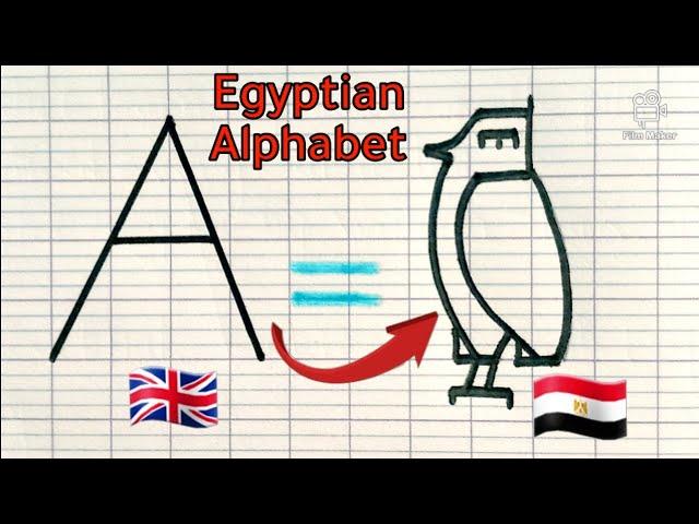 Egyptian alphabet from a to z / Hieroglyphics alphabet a to z