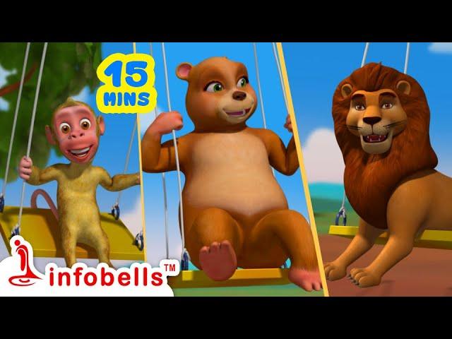 Bandar Jhoola Jhool Raha hai -Playing in Park | Hindi Rhymes for Children | Infobells #hindirhymes