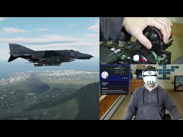 Multicam and VR | F-4E low level sortie | #quest3 #vkb #flightsimulator #aviation #dcsworld