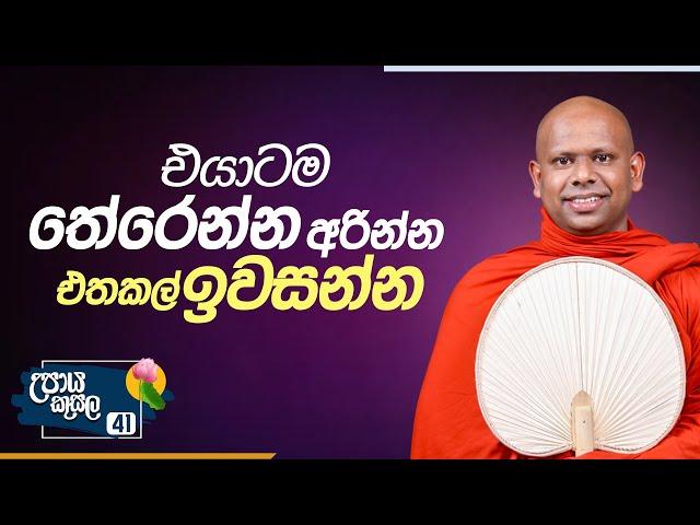 41. එයාටම තේරෙන්න අරින්න, එතකල් ඉවසන්න.. | උපාය කුසල | Venerable Welimada Saddaseela Thero