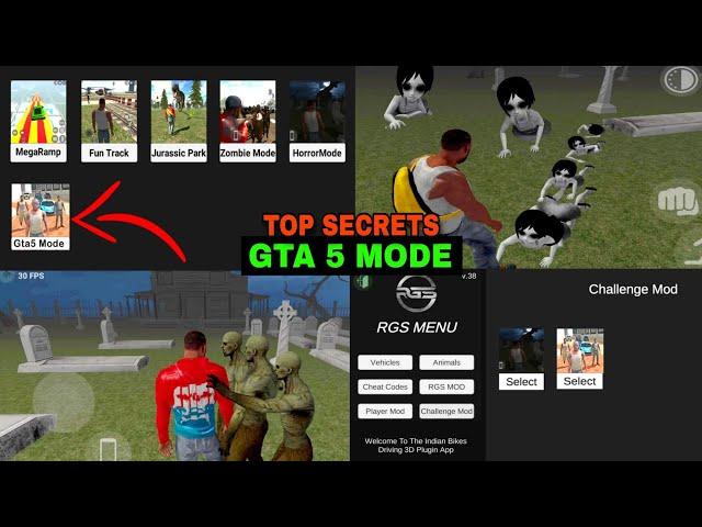 finally GTA 5 mode | zombie in ghost mode | top secret update in indian bike driving 3d | 100 ghost