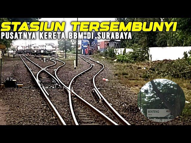 PUSATNYA KERETA ANGKUTAN BBM DI SURABAYA!!STASIUN BARANG KEDUA