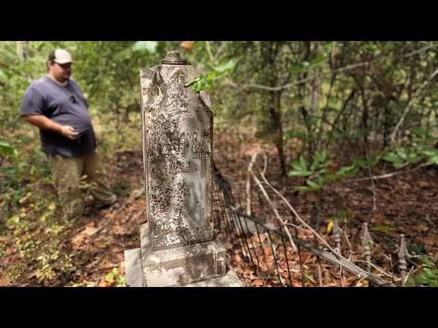 PRE-CIVIL WAR CEMETERY FOUND DEEP IN THE WOODS! STATHAM CEMETERY