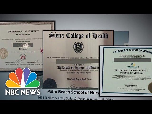 Officials make arrests in fake nursing school diploma scheme 