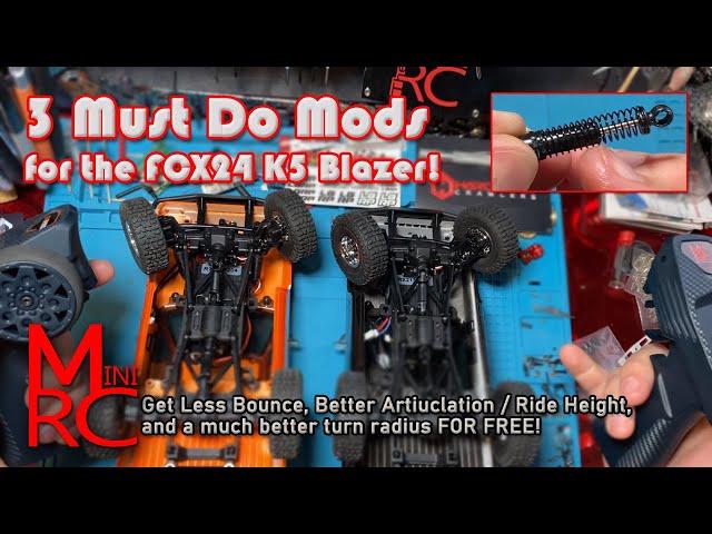 FCX24 - 3 Must Do Free Mods for the FMS K5 Blazer! Better Steering, Ride & Oil Filling the Shocks!