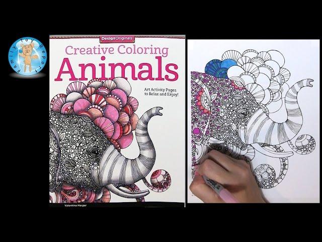 Design Originals Creative Coloring Animals Adult Coloring Book Review Elephant - Family Toy Report