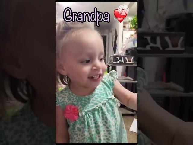 Happiness Is Grandpa ️ #granddaughters #happy #happykids #cutekids