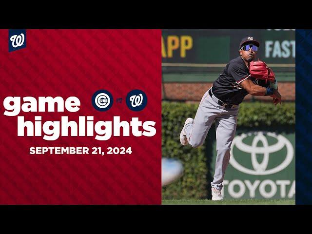 Nationals vs. Cubs Game Highlights (9/21/24) | MLB Highlights