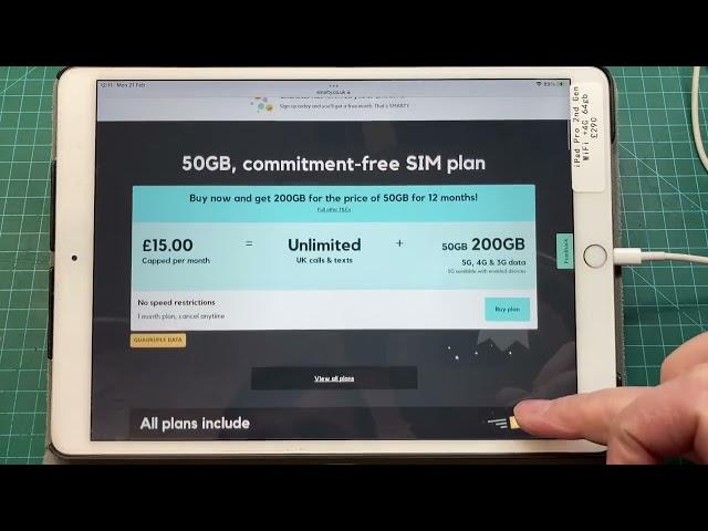 Smarty sim Deal 200gb for £15 NEW & FREE MONTH  runs on the 3 network