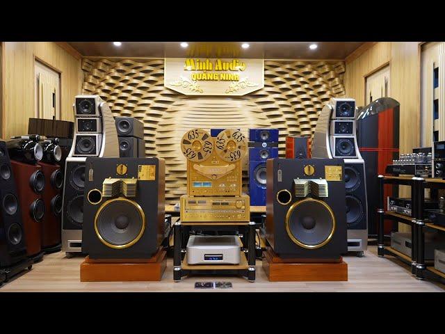 TEST BỘ 3.LOA JBL L300 SUMIT GOLG MẠ VÀNG 18K,AMLY HẾT SỐ PIONEER 1980 GOLD LIMTED,AKAI 635D GOLD.