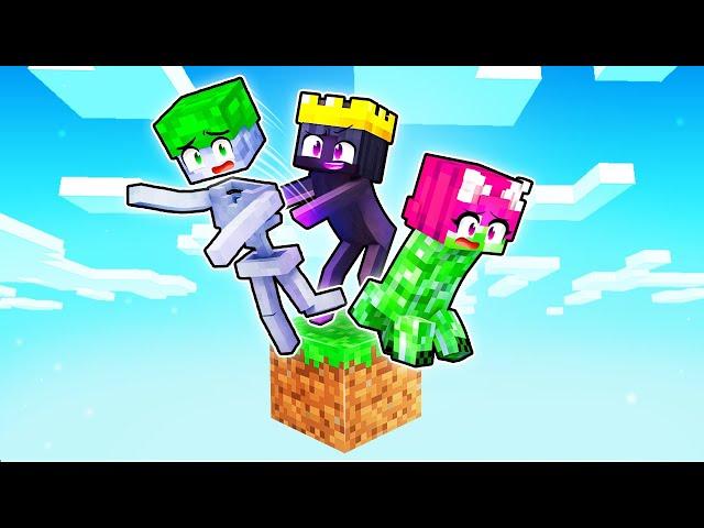 Minecraft But We're MOBS on ONE BLOCK!