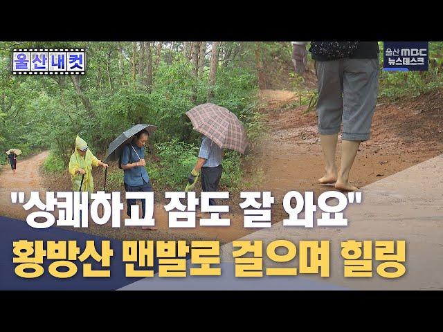 [울산내컷] 황방산 황톳길 맨발로 걸으며 힐링(2023.07.13/울산MBC 뉴스데스크)