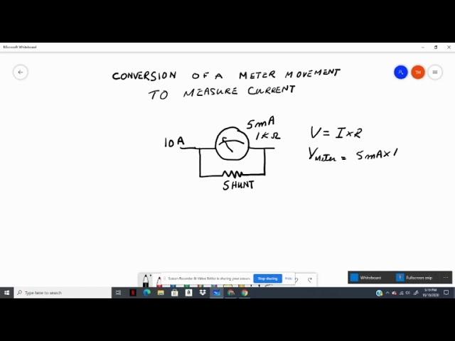 The Conversion of a Meter Movement to Measure Current