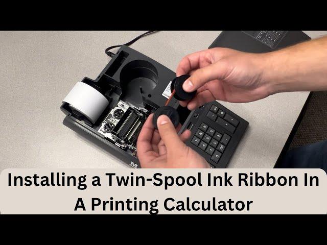 Installing A Twin-Spool Ink Ribbon In A Monroe Printing Calculator