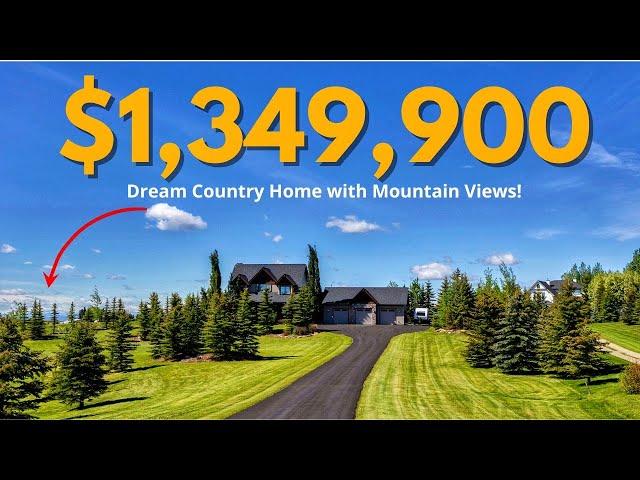 Tour This WARM & WELCOMING Country Home with MOUNTAIN VIEWS in Calgary's Bearspaw! Real Estate 2022