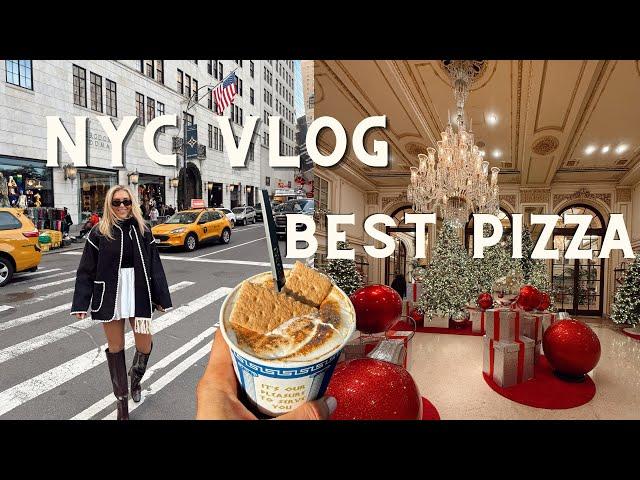 New York Vlog! NYC Christmas Food Market, Best Pizza In NYC, Union Square Holiday Market, NYC Cookie