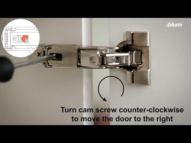 Cabinet Door Side to Side Adjustment with Blum’s CLIP top BLUMOTION 155° Hinge