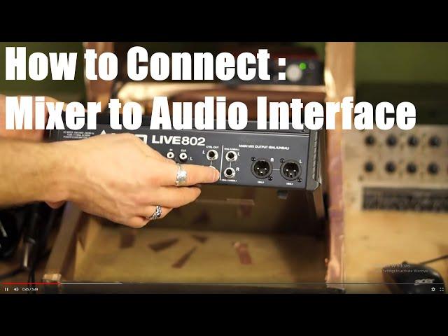 Easy way to Connect  Audio Interface to a Mixer