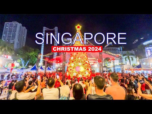 Singapore Christmas 2024 | Orchard Road To Marina Bay Sands | 4K HDR Travel Video 