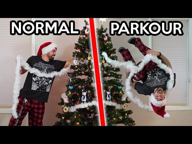 Parkour VS Normal People In Real Life (Christmas Edition)