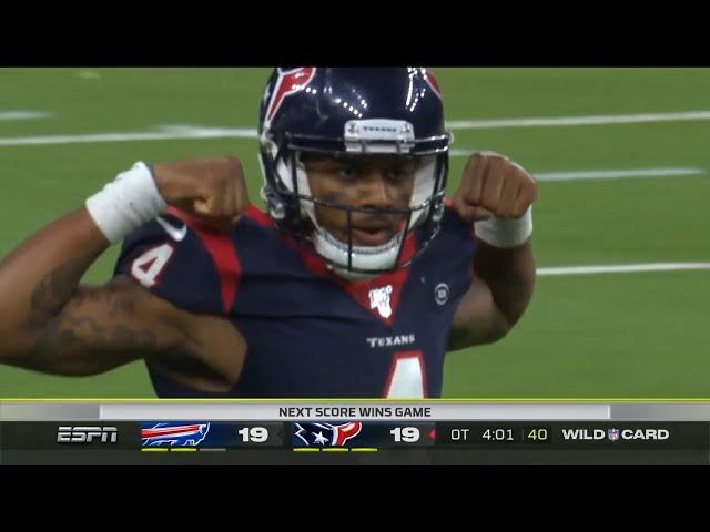 Deshaun Watson Miracle Play pass to Taiwan Jones | Bills vs Texans playoff game NFL 2019