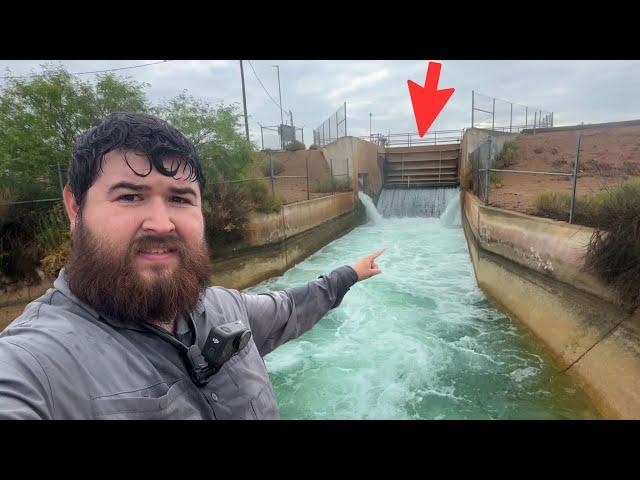 Fishing a FLOODED Desert Spillway (Very Unexpected)