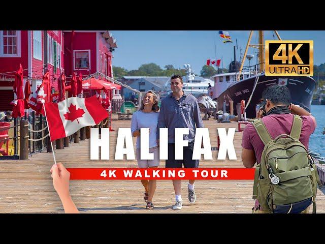  Halifax Nova Scotia Walking Tour - Canada's Waterfront Boardwalk [4K HDR - 60 fps]