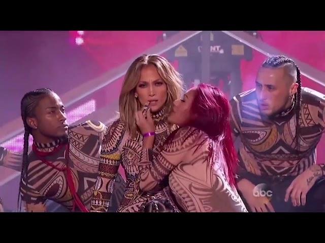 Jennifer Lopez Performance at AMA with Royal Family crew