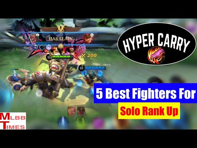 Top 5 Best HYPERCARRY Fighters In mobile legends 2022 || best heroes for solo rank up mobile legends