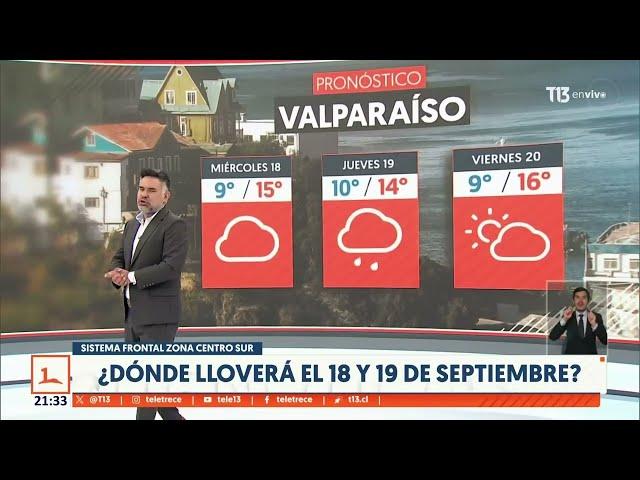 ¿Dónde lloverá el 18 y 19 de septiembre? 