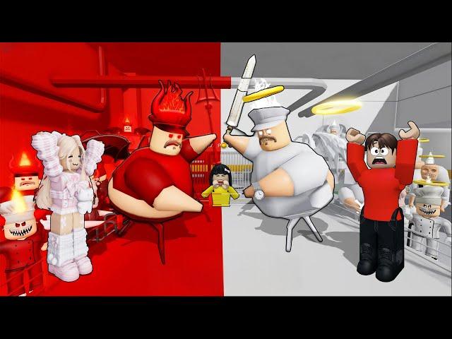 Yuta, Mio Dan Baby Celine Kabur Dari Kejaran Penjara Barry Iblis Dan Malaikat || ROBLOX