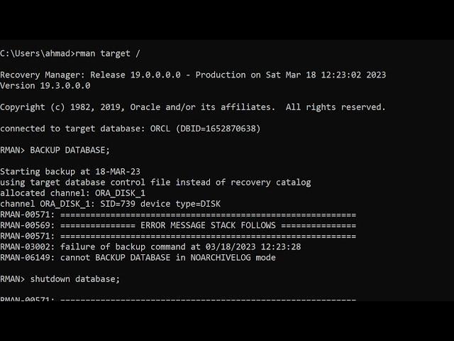 RMAN command to Backup Oracle database and recovery | Oracle DBA Tutorial