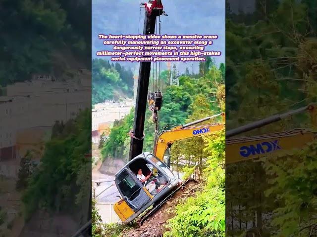 Precision on the Edge: Watch This Mega Crane Perform the Ultimate Heavy Equipment Balancing Act!