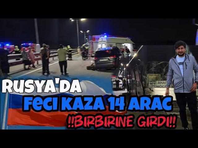 RUSYA'DA FECİ KAZA? 14 ARAÇ BİRBİRİNE GİRDİ / KIL PAYI KURTULDUM #kaza #vlog #travel #POV #ets2