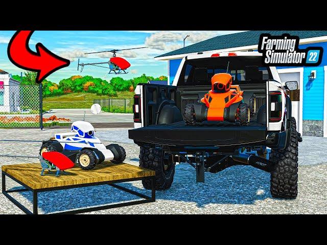 BUILDING ALL "REMOTE CONTROL" DEALERSHIP! (RC HELICOPTER + LAWN MOWER) | FS22