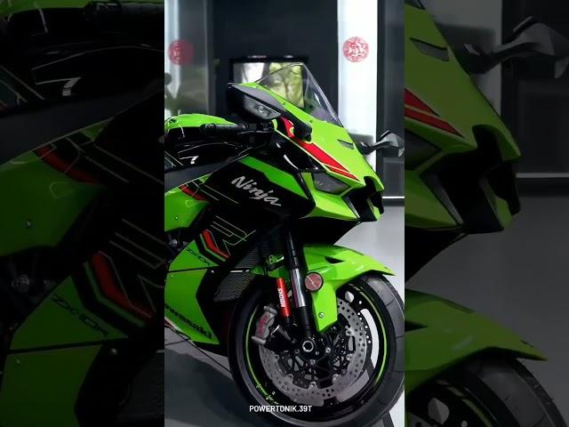 "Kawasaki Ninja ZX0R: Cinematic Montage in Stunning Green and Black at the #kawasaki